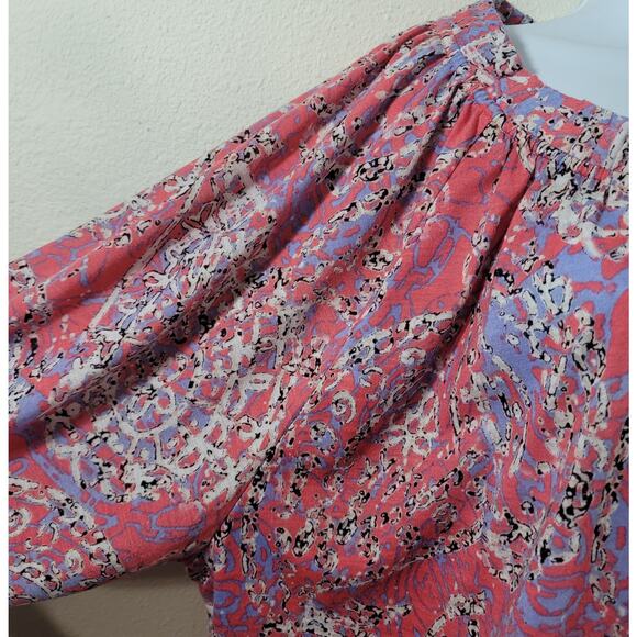 Avenue Pink Purple White Pleated Boat Collar Tie 22 24 Lightweight Soft Stretchy - Picture 6 of 8